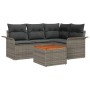 Juego de sofá de jardín de 5 piezas con cojines gris de de , Sofás de exterior - Ref: Foro24-3347321, Precio: 329,06 €, Descu...