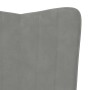 Sillón de relax de terciopelo gris claro en Sillones | Comprar online en Foru.es