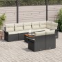Conjunto de sofá de jardín de 9 piezas con cojines negros de ratán de , Sofás de exterior - Ref: Foro24-3347341, Precio: 596,...
