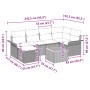 Conjunto de Sofá de Jardín de 7 Piezas con Cojines Negro Poliratán Acacia de , Sofás de exterior - Ref: Foro24-3347352, Preci...