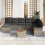 Conjunto de Sofá de Jardín de 9 Piezas con Cojines Gris Poliratán Acacia de , Sofás de exterior - Ref: Foro24-3347363, Precio...