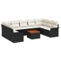 Conjunto de Sofás de Jardín de 10 Piezas con Cojines Negro Poliratán Acacia de , Sofás de exterior - Ref: Foro24-3347369, Pre...