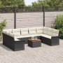Conjunto de Sofás de Jardín de 10 Piezas con Cojines Negro Poliratán Acacia de , Sofás de exterior - Ref: Foro24-3347369, Pre...
