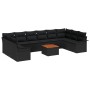 Conjunto de Sofás de Jardín de 11 Piezas con Cojines Negro Poliratán Acacia de , Sofás de exterior - Ref: Foro24-3347380, Pre...