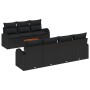 Conjunto de sofá de jardín de 8 piezas con cojines negros de ratán sintético de de , Sofás de exterior - Ref: Foro24-3347541,...