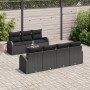 Conjunto de sofá de jardín de 8 piezas con cojines negros de ratán sintético de de , Sofás de exterior - Ref: Foro24-3347541,...