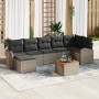 Conjunto de Sofás de Jardín de 8 Piezas con Cojines Gris Poliratán Acacia de , Sofás de exterior - Ref: Foro24-3347608, Preci...