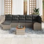 Conjunto de Sofás de Jardín de 8 Piezas con Cojines Gris Poliratán Acacia de , Sofás de exterior - Ref: Foro24-3347608, Preci...