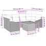 Conjunto de 7 Piezas de Sofá de Jardín con Cojines Negro Poliratán de , Sofás de exterior - Ref: Foro24-3347786, Precio: 450,...