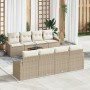 Conjunto de Sofás de Jardín de 9 piezas con Cojines Beige Poliratán Acacia de , Sofás de exterior - Ref: Foro24-3347806, Prec...