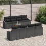 Juego de Sofás de Jardín de 9 Piezas con Cojines de Ratán Negro y Acacia de , Sofás de exterior - Ref: Foro24-3347807, Precio...