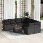 Conjunto de Sofá de Jardín de 9 Piezas con Cojines Ratan Negro de , Sofás de exterior - Ref: Foro24-3347814, Precio: 565,49 €...