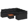 Conjunto de Sofá de Jardín de 9 Piezas con Cojines Ratan Negro de , Sofás de exterior - Ref: Foro24-3347814, Precio: 565,49 €...