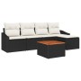 Conjunto de Sofás de Jardín de 6 Piezas con Cojines Negro Poliratán Acacia de , Sofás de exterior - Ref: Foro24-3347817, Prec...