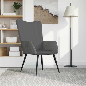 Sillón de relax de terciopelo gris oscuro en Sillones | Comprar online en Foru.es
