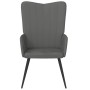 Sillón de relax de terciopelo gris oscuro en Sillones | Comprar online en Foru.es