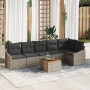 Conjunto de sofá de jardín de 7 piezas con cojines gris poliratán acacia de , Sofás de exterior - Ref: Foro24-3347839, Precio...