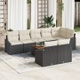 Conjunto de Sofá de Jardín de 9 Piezas con Cojines Negro Ratán Poliéster de , Sofás de exterior - Ref: Foro24-3347845, Precio...