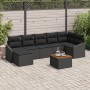 Conjunto de Sofás de Jardín de 8 Piezas con Cojines Negro Poliratán Acacia de , Sofás de exterior - Ref: Foro24-3347863, Prec...