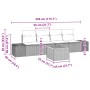Conjunto de Sofá de Jardín de 5 Piezas con Cojines Gris Poliratán Acacia de , Sofás de exterior - Ref: Foro24-3347888, Precio...