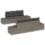 Juego de Sofá de Jardín de 7 Piezas con Cojines Gris Poliratán Acacia de , Sofás de exterior - Ref: Foro24-3347902, Precio: 5...