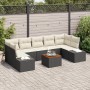 Conjunto de Sofás de Jardín de 8 Piezas con Cojines Negro Poliratán Acacia de , Sofás de exterior - Ref: Foro24-3347922, Prec...