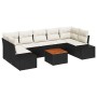 Conjunto de Sofás de Jardín de 8 Piezas con Cojines Negro Poliratán Acacia de , Sofás de exterior - Ref: Foro24-3347922, Prec...