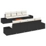 Conjunto de Sofá de Jardín de 9 Piezas con Cojines Negro Poliratán Acacia de , Sofás de exterior - Ref: Foro24-3347929, Preci...