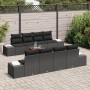 Juego de Sofás de Jardín de 9 Piezas con Cojines Negros de Poliratán de , Sofás de exterior - Ref: Foro24-3347933, Precio: 63...