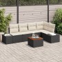 Set de Sofá de Jardín de 6 Piezas con Cojines Negro Ratán Acacia de , Sofás de exterior - Ref: Foro24-3347957, Precio: 394,30...