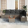Conjunto de Sofá de Jardín de 6 Piezas con Cojines Gris Ratán Acacia de , Sofás de exterior - Ref: Foro24-3347958, Precio: 39...