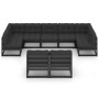Set de muebles de jardín 9 pzas con cojines madera pino negro de vidaXL, Conjuntos de jardín - Ref: Foro24-3077218, Precio: 1...