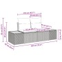 Conjunto de Sofá de Jardín de 7 Piezas con Cojines Gris Poliratán Acacia de , Sofás de exterior - Ref: Foro24-3348100, Precio...