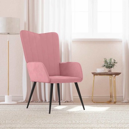 Sillón de relax de terciopelo rosa en Sillones | Comprar online en Foru.es