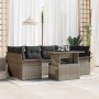 Juego de Sofá de Jardín de 7 Piezas con Cojines de Ratán Gris Polimérico de , Sofás de exterior - Ref: Foro24-3348215, Precio...