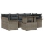 Juego de Sofá de Jardín de 7 Piezas con Cojines de Ratán Gris Polimérico de , Sofás de exterior - Ref: Foro24-3348215, Precio...