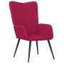 Sillón de relax de terciopelo rojo vino tinto en Sillones | Comprar online en Foru.es