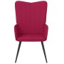 Sillón de relax de terciopelo rojo vino tinto en Sillones | Comprar online en Foru.es