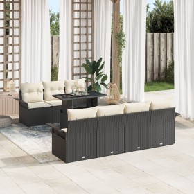 Conjunto de Sofá de Jardín de 8 Piezas con Cojines Negro Poliratán de , Sofás de exterior - Ref: Foro24-3348223, Precio: 576,...