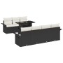 Conjunto de Sofá de Jardín de 8 Piezas con Cojines Negro Poliratán de , Sofás de exterior - Ref: Foro24-3348223, Precio: 576,...