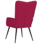 Sillón de relax de terciopelo rojo vino tinto en Sillones | Comprar online en Foru.es
