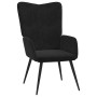 Sillón de relax de terciopelo negro en Sillones | Comprar online en Foru.es