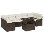 Conjunto de Sofá de Jardín de 8 Piezas con Cojines Marrón Polirratán de , Sofás de exterior - Ref: Foro24-3348234, Precio: 61...