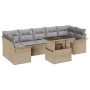 Juego de Sofá de Jardín de 8 Piezas con Cojines Beige de Ratán de , Sofás de exterior - Ref: Foro24-3348236, Precio: 594,76 €...