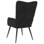 Sillón de relax de terciopelo negro en Sillones | Comprar online en Foru.es