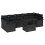Juego de Sofás de Jardín de 8 Piezas con Cojines en Negro de Poliratán de , Sofás de exterior - Ref: Foro24-3348239, Precio: ...