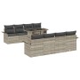 Conjunto de Sofás de Jardín de 9 Piezas con Cojines Ratán Polivalente Gris Claro de , Sofás de exterior - Ref: Foro24-3348248...