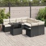 Conjunto de Sofá de Jardín de 9 Piezas con Cojines de Poliratán Negro de , Sofás de exterior - Ref: Foro24-3348253, Precio: 5...
