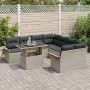 Juego de Sofá de Jardín de 9 Piezas con Cojines gris claro Poliratán de , Sofás de exterior - Ref: Foro24-3348258, Precio: 68...