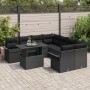 Conjunto de Sofá de Jardín de 9 Piezas con Cojines Negro Poliratán de , Sofás de exterior - Ref: Foro24-3348259, Precio: 631,...